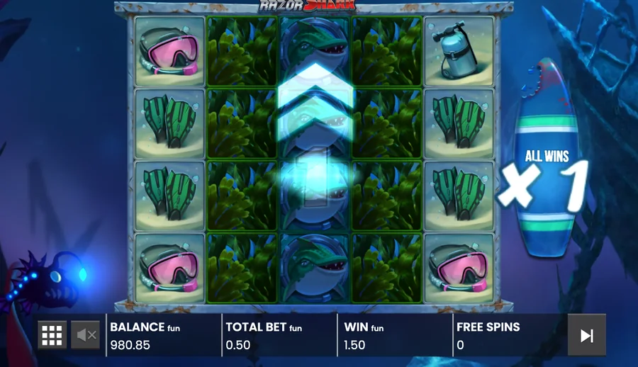 Free spins start with the all-wins multiplier at x1